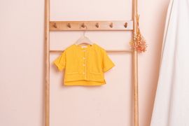 [BEBELOUTE] Bebe Cardigan Baby Jacket (Yellow), Daily Look, Spring, Fall Fashion for Infant, 100% Cotton_ Made in KOREA